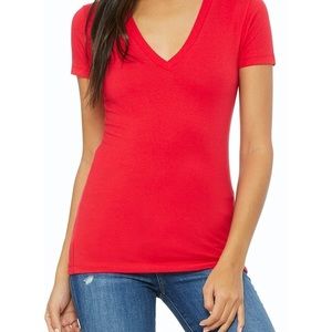 Red v neck t shirt. 3 for 30$